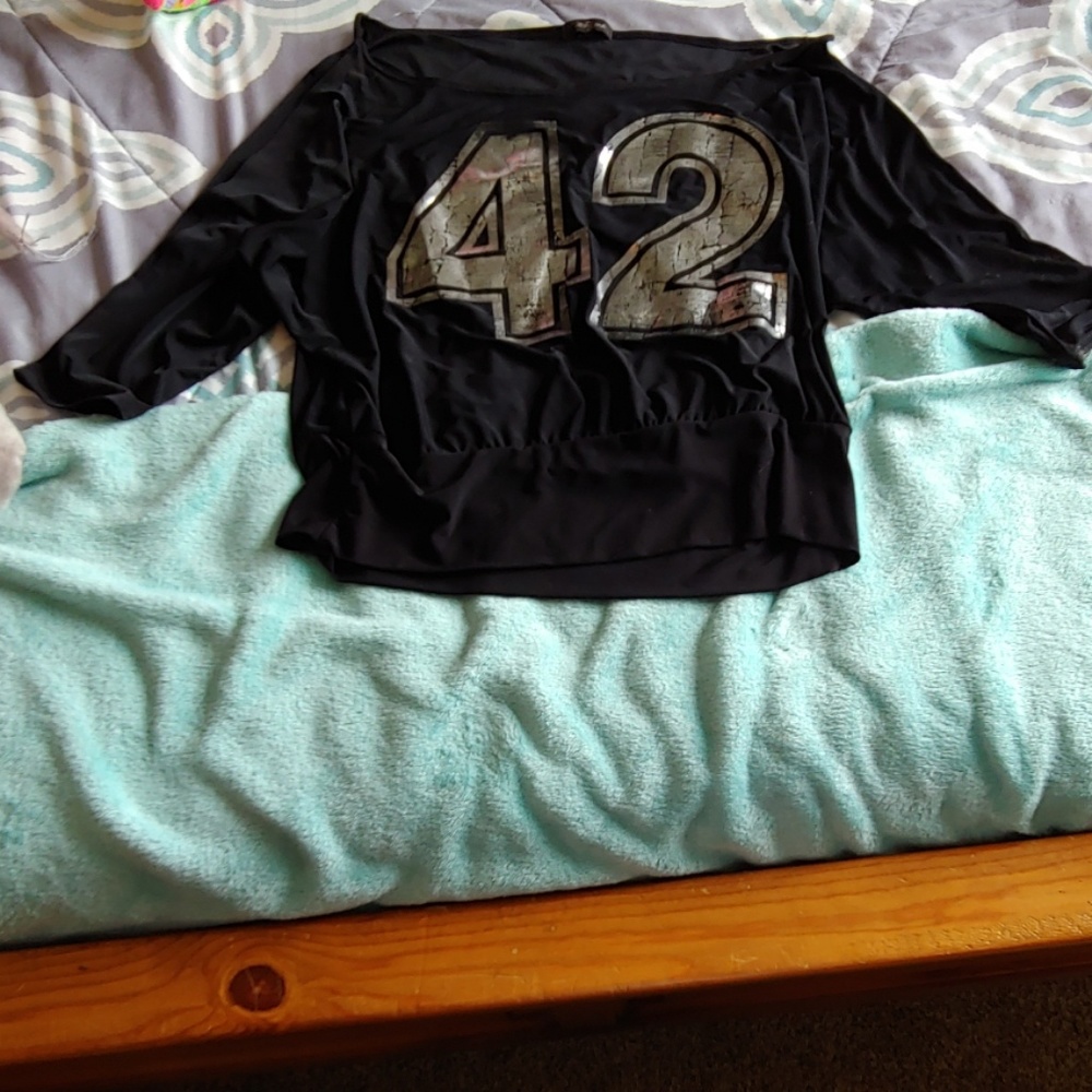 Black silky shirt